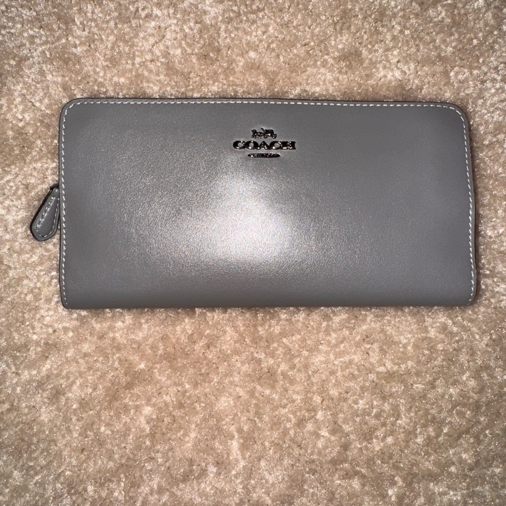 Coach Charcoal Leather Wallet